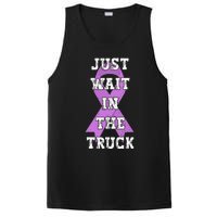 Just Wait In The Truck Domestic Violence Awareness Ribbon PosiCharge Competitor Tank