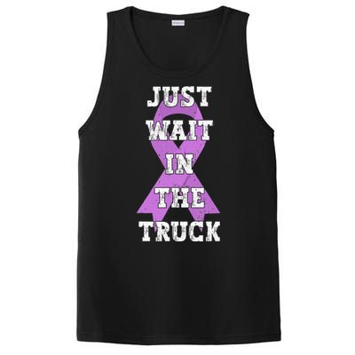 Just Wait In The Truck Domestic Violence Awareness Ribbon PosiCharge Competitor Tank