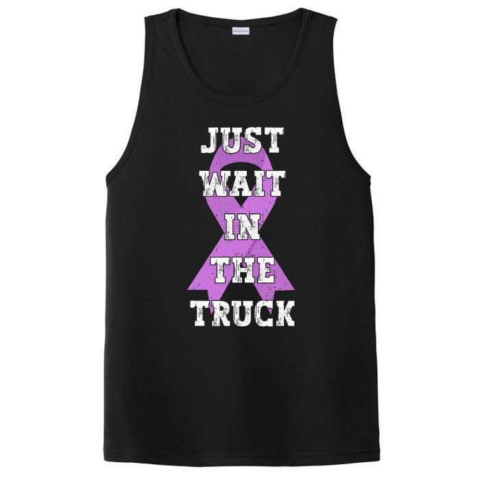 Just Wait In The Truck Domestic Violence Awareness Ribbon PosiCharge Competitor Tank