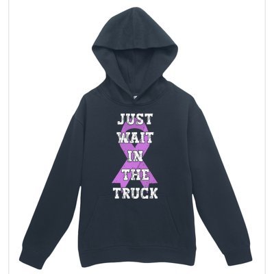 Just Wait In The Truck Domestic Violence Awareness Ribbon Urban Pullover Hoodie