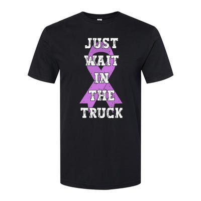 Just Wait In The Truck Domestic Violence Awareness Ribbon Softstyle CVC T-Shirt