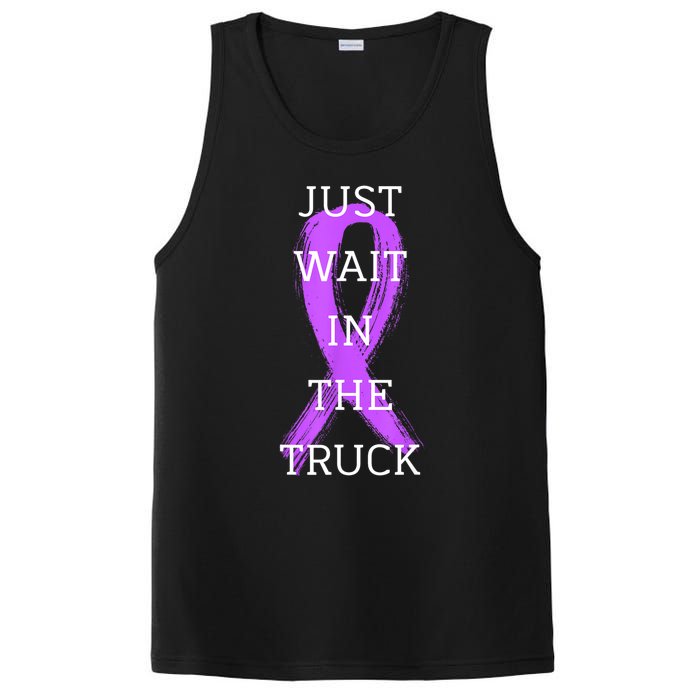 Just Wait In The Truck Ribbon Funny PosiCharge Competitor Tank