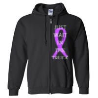 Just Wait In The Truck Ribbon Funny Full Zip Hoodie