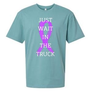 Just Wait In The Truck Ribbon Funny Sueded Cloud Jersey T-Shirt