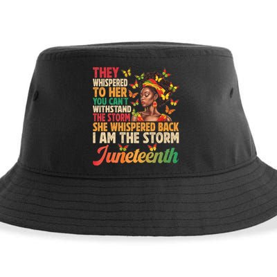 Juneteenth Women I Am The Storm Black Freedom 1865 Sustainable Bucket Hat
