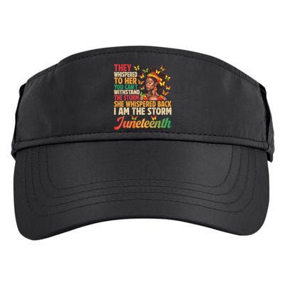 Juneteenth Women I Am The Storm Black Freedom 1865 Adult Drive Performance Visor