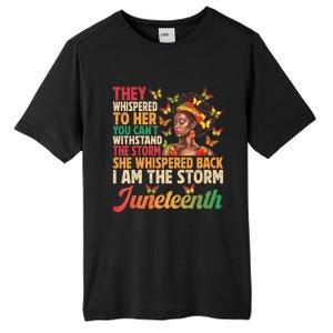 Juneteenth Women I Am The Storm Black Freedom 1865 Tall Fusion ChromaSoft Performance T-Shirt