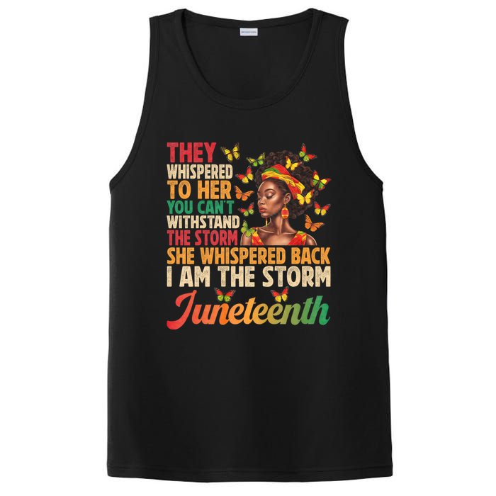 Juneteenth Women I Am The Storm Black Freedom 1865 PosiCharge Competitor Tank