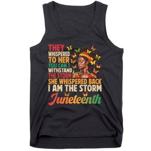 Juneteenth Women I Am The Storm Black Freedom 1865 Tank Top