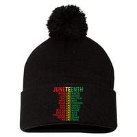 Juneteenth Women Juneteenth Shirts African American Pom Pom 12in Knit Beanie