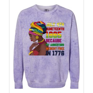 Juneteenth Women Juneteenth Shirts African American Colorblast Crewneck Sweatshirt