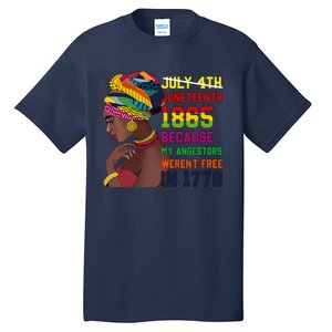 Juneteenth Women Juneteenth Shirts African American Tall T-Shirt