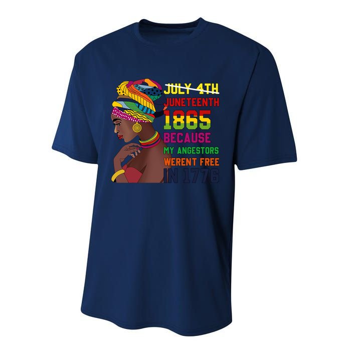 Juneteenth Women Juneteenth Shirts African American Performance Sprint T-Shirt