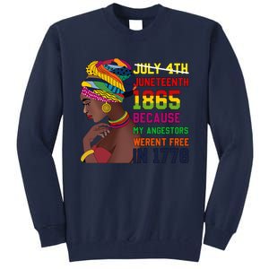 Juneteenth Women Juneteenth Shirts African American Tall Sweatshirt