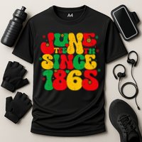 Juneteenth Wo Juneteenth African American Cooling Performance Crew T-Shirt