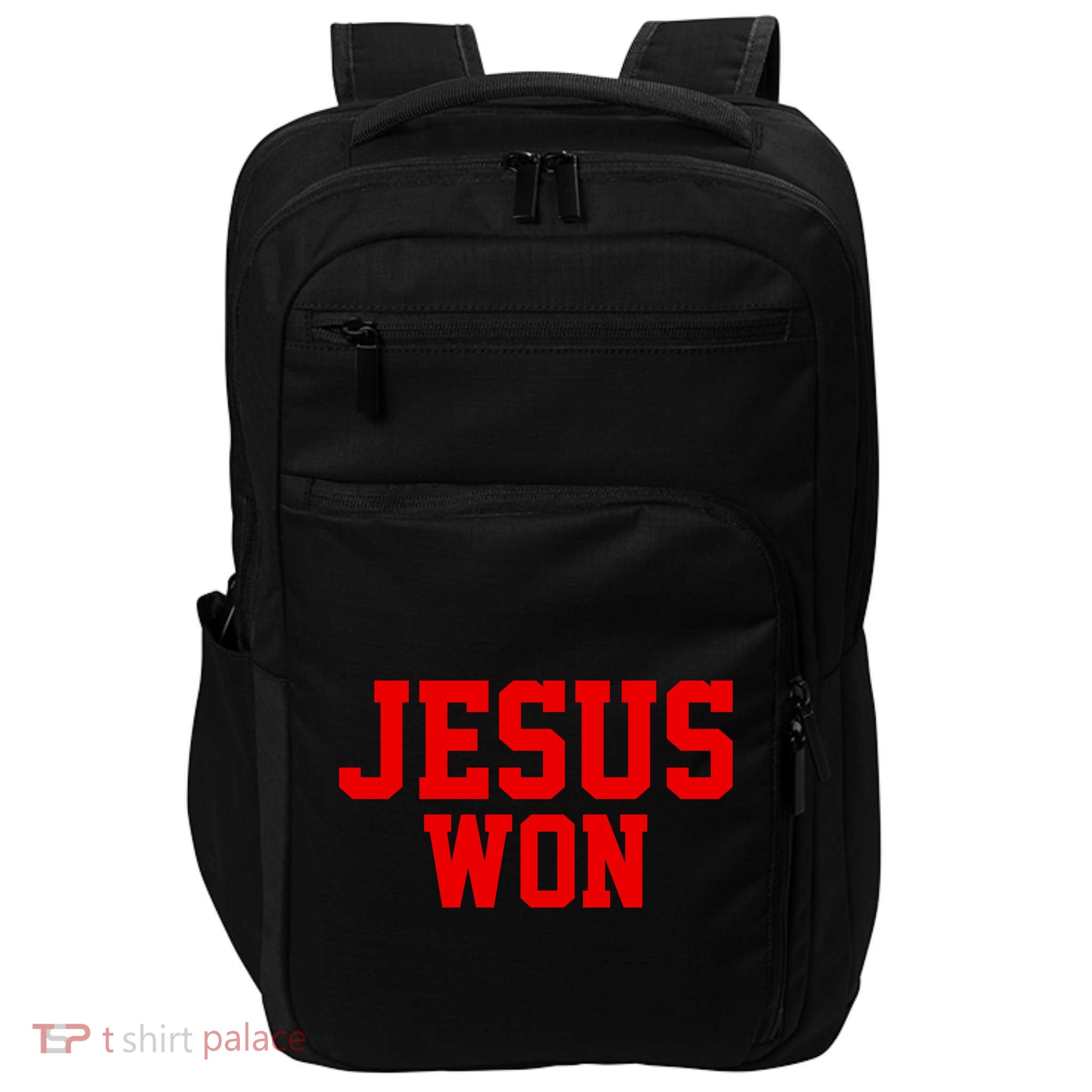Jesus Won Front And Back Impact Tech Backpack