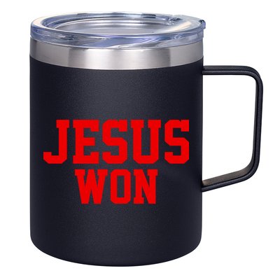 Jesus Won Front And Back 12oz Stainless Steel Coffee Mug