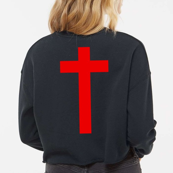 Jesus Won Front And Back Cropped Pullover Crew