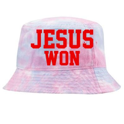 Jesus Won Front And Back Tie-Dyed Bucket Hat