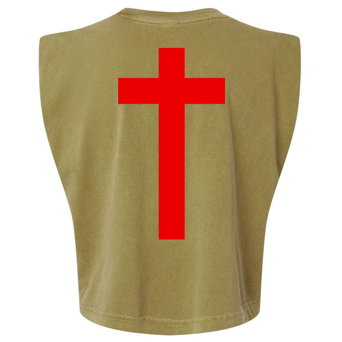 Jesus Won Front And Back Garment-Dyed Women's Muscle Tee