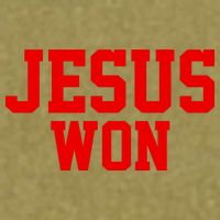 Jesus Won Front And Back Garment-Dyed Women's Muscle Tee