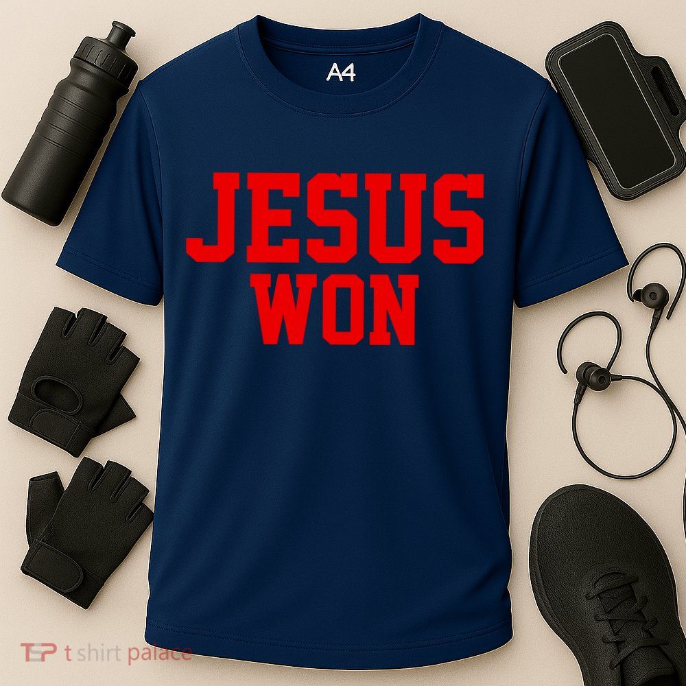 Jesus Won Front And Back Performance Shirt