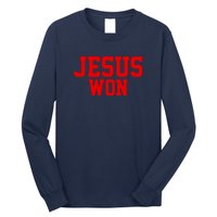 Jesus Won Front And Back Long Sleeve Shirt