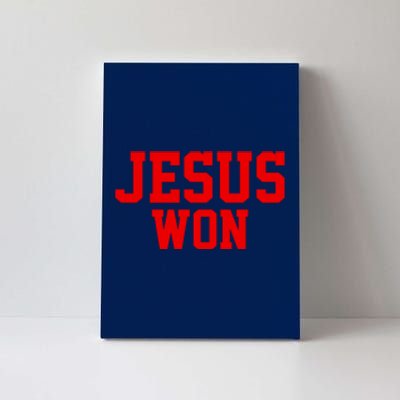 Jesus Won Front And Back Canvas