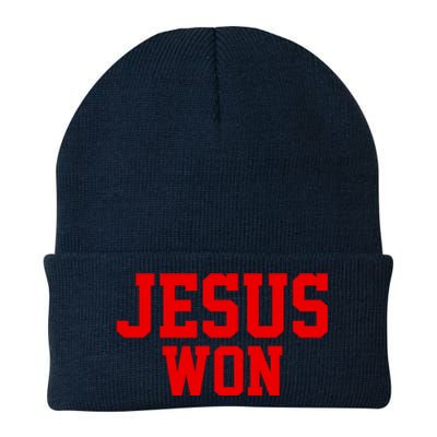 Jesus Won Front And Back Knit Cap Winter Beanie