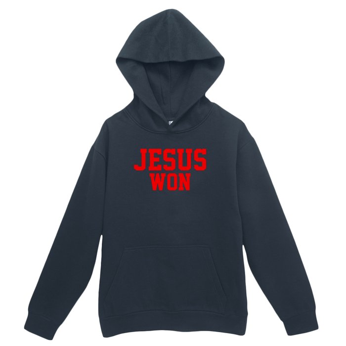 Jesus Won Front And Back Urban Pullover Hoodie