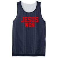 Jesus Won Front And Back Mesh Reversible Basketball Jersey Tank