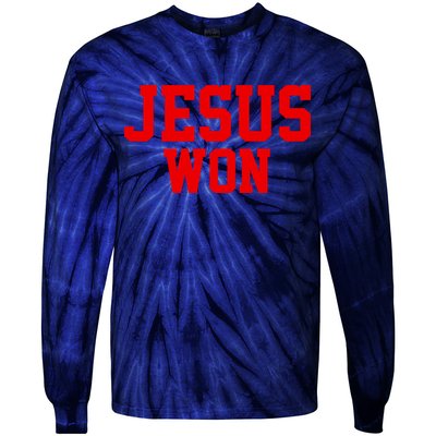 Jesus Won Front And Back Tie-Dye Long Sleeve Shirt
