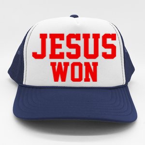 Jesus Won Front And Back Trucker Hat