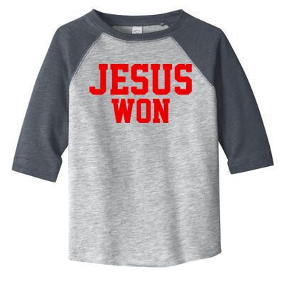Jesus Won Front And Back Toddler Fine Jersey T-Shirt