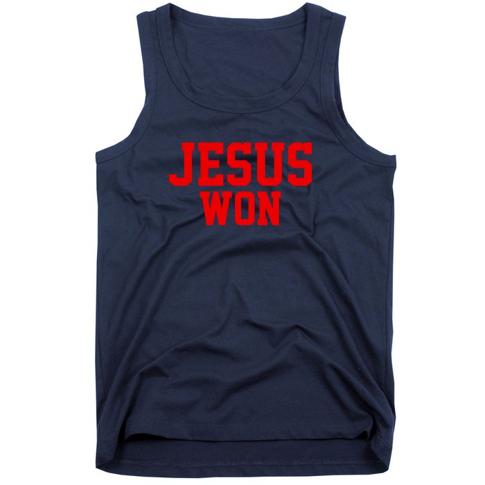 Jesus Won Front And Back Tank Top