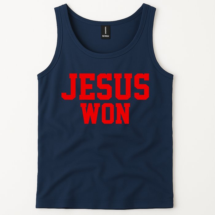 Jesus Won Front And Back Tank Top