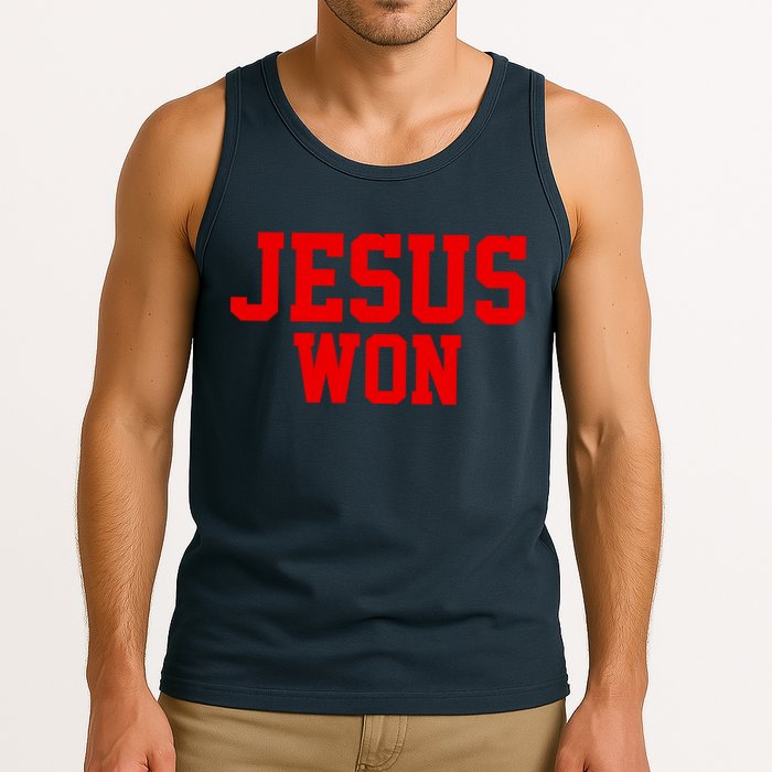 Jesus Won Front And Back Tank Top