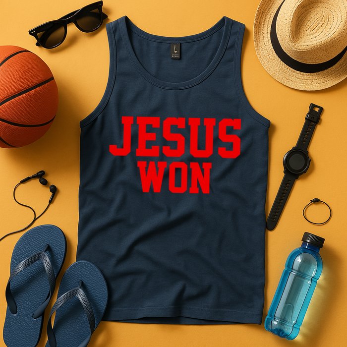 Jesus Won Front And Back Tank Top