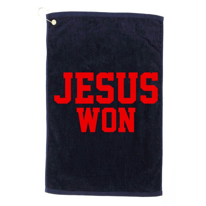 Jesus Won Front And Back Golf Towel