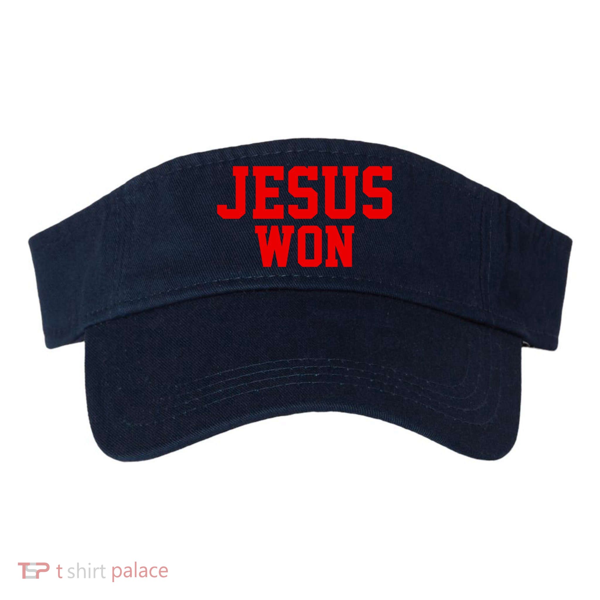 Jesus Won Front And Back Visor