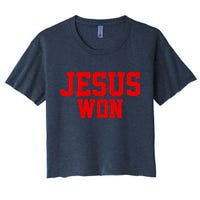 Jesus Won Front And Back Crop Top