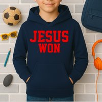 Jesus Won Front And Back Kids Hoodie