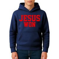 Jesus Won Front And Back Kids Hoodie