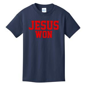 Jesus Won Front And Back Kids T-Shirt