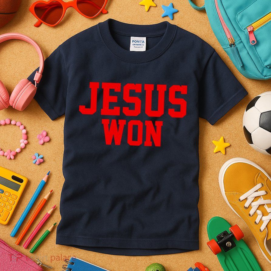Jesus Won Front And Back Kids T-Shirt