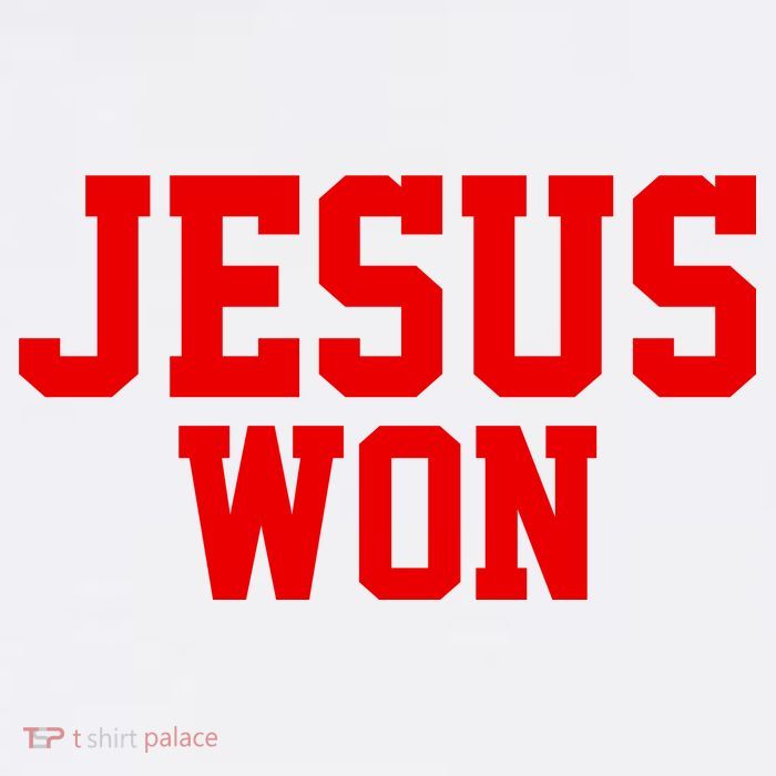 Jesus Won Front And Back Garment-Dyed Sweatshirt