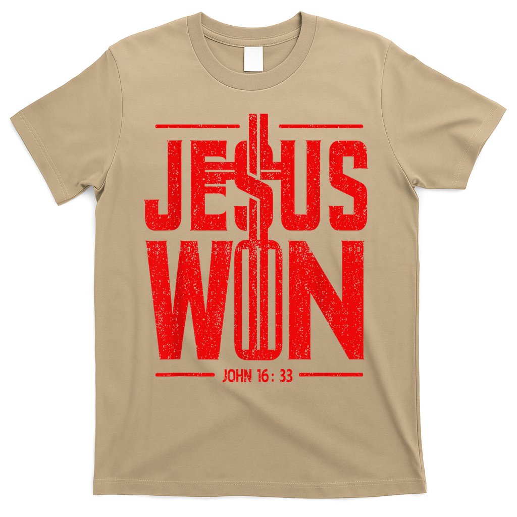 Jesus Won Just Here To Give God Glory John 16 33 Religious T-Shirt