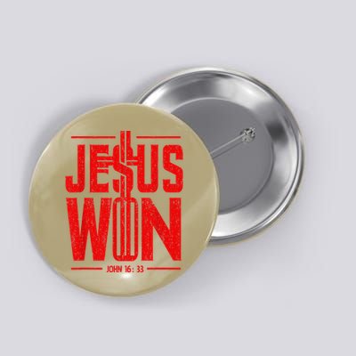 Jesus Won Just Here To Give God Glory John 16 33 Religious Button