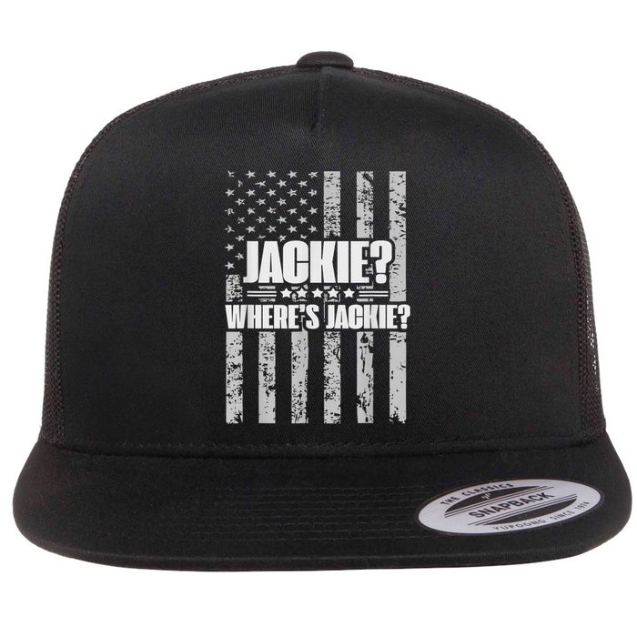 Jackie? Where's Jackie? Flat Bill Trucker Hat