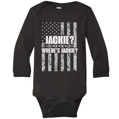 Jackie? Where's Jackie? Baby Long Sleeve Bodysuit